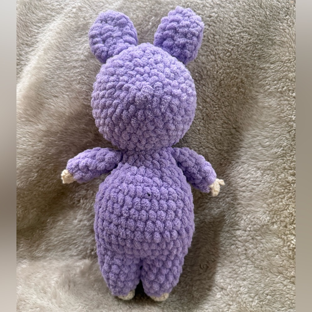 ORIGINAL HANDCRAFTED LABUBU MONSTER CROCHET PLUSHIE, ONE SIZE, PURPLE - Picture 3 of 8